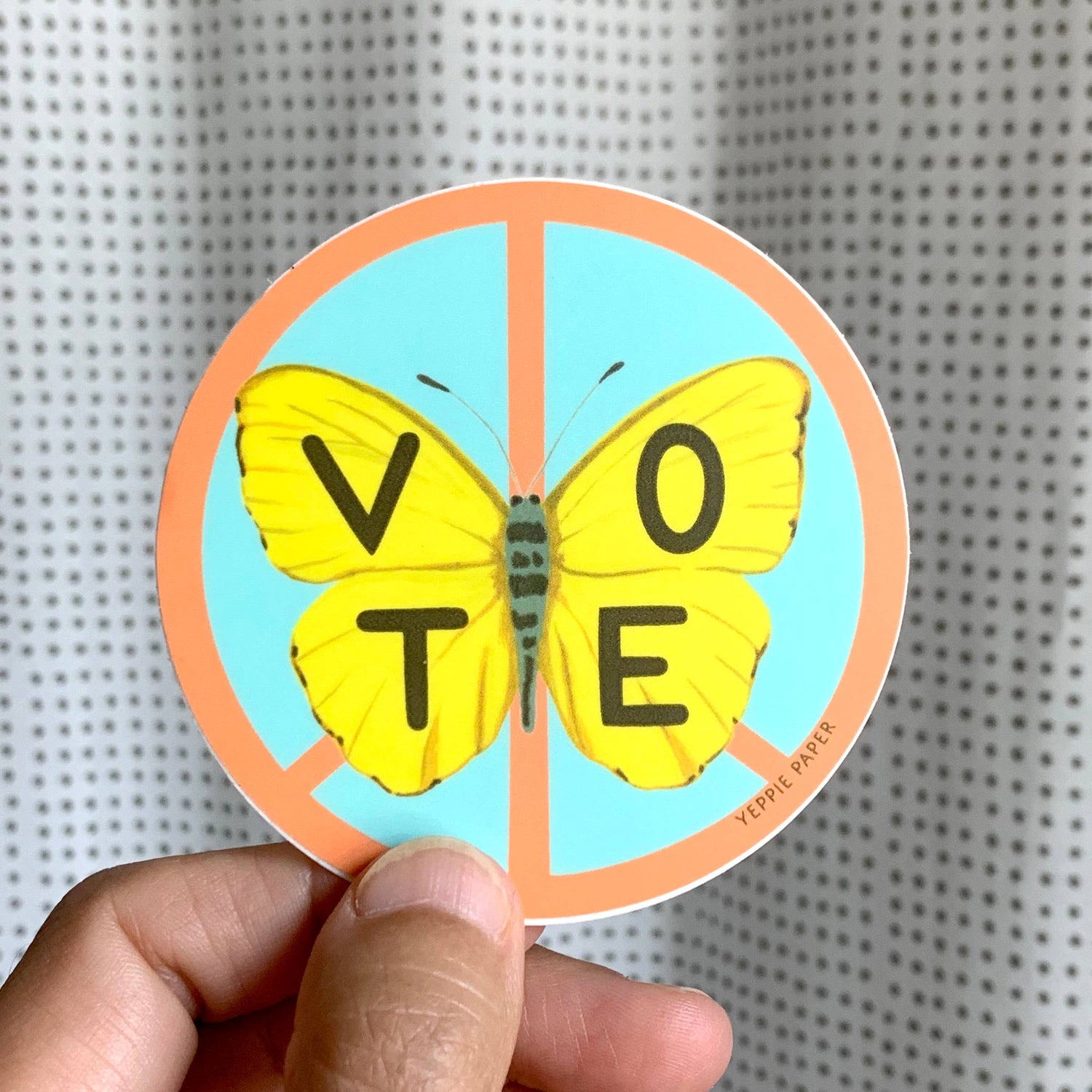 Butterfly Vote Election Peace Sticker