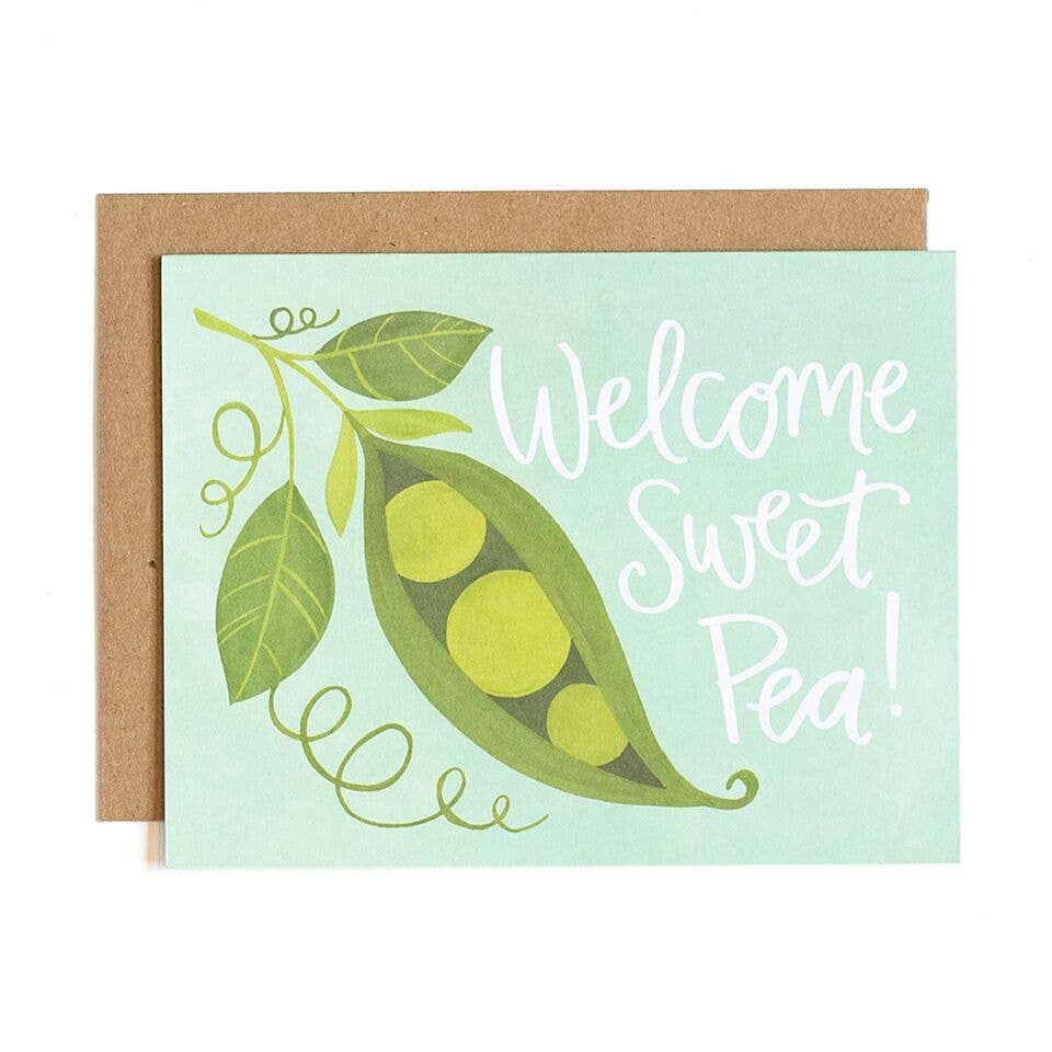 Sweet Pea Baby Greeting Card