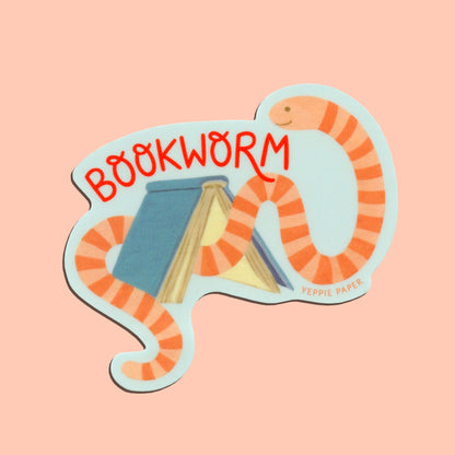 Bookworm Book Lover Sticker