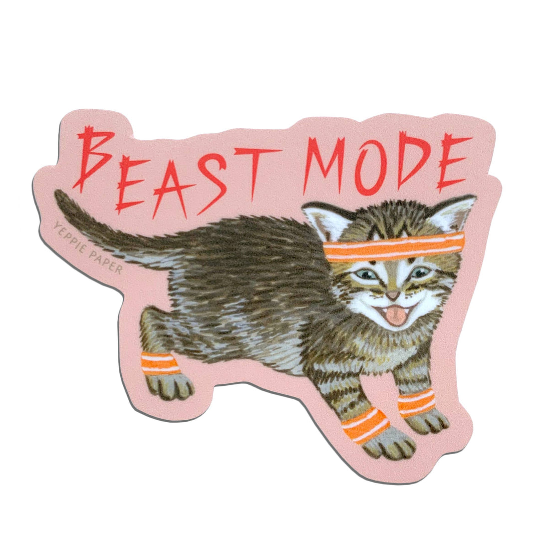 Beast Mode Kitten Sticker