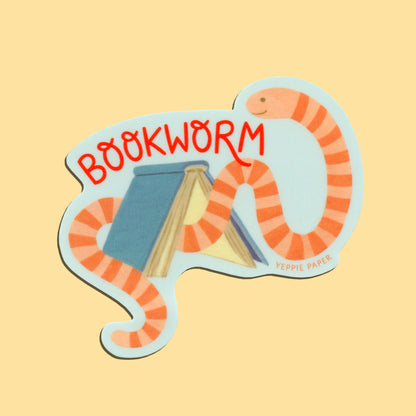 Bookworm Book Lover Sticker