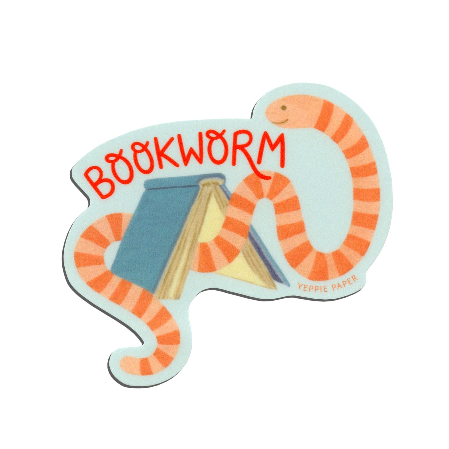 Bookworm Book Lover Sticker