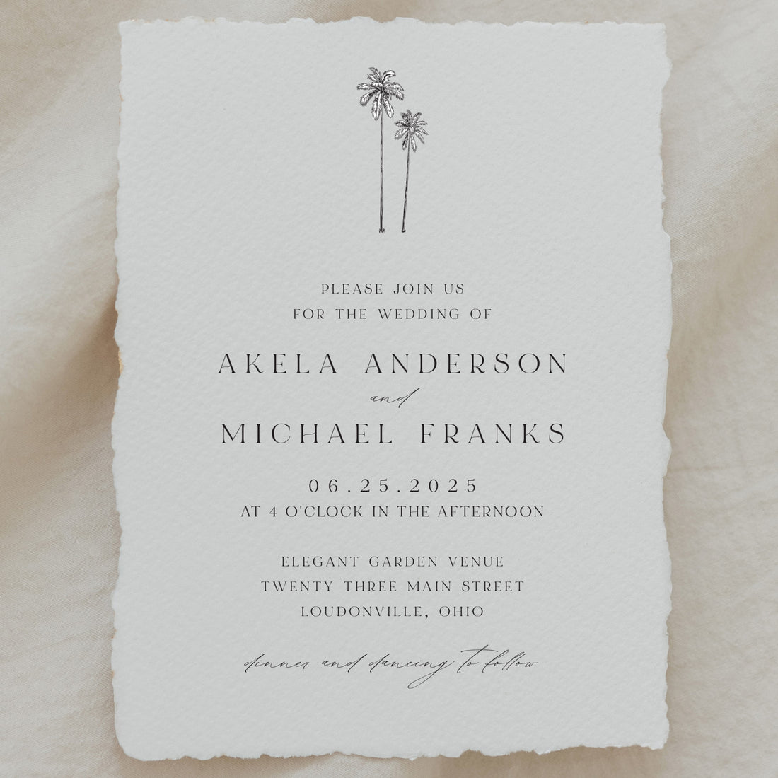 Deckled Edge Akela Invitation