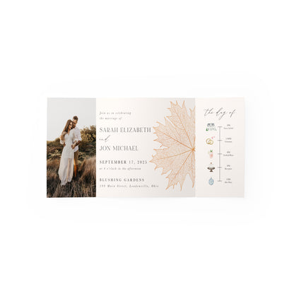 Fall Leaf Gate Fold Invitation