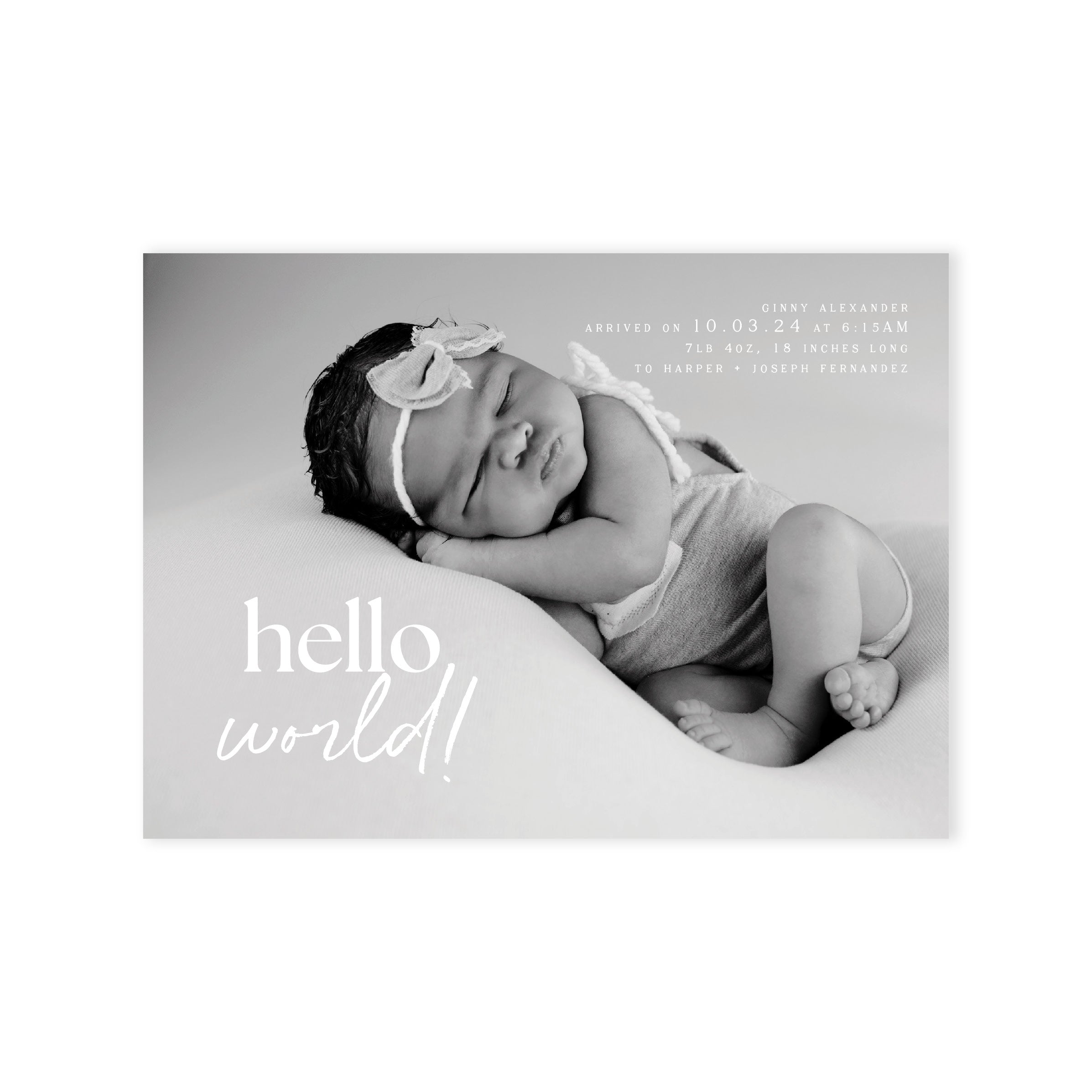 Hello World Birth Announcement