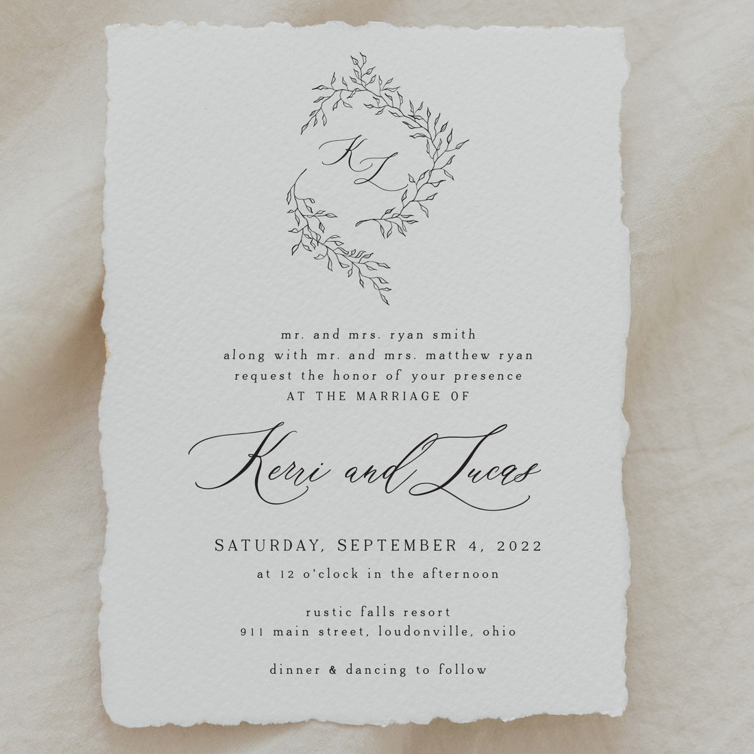 Deckled Edge Kerri Invitation