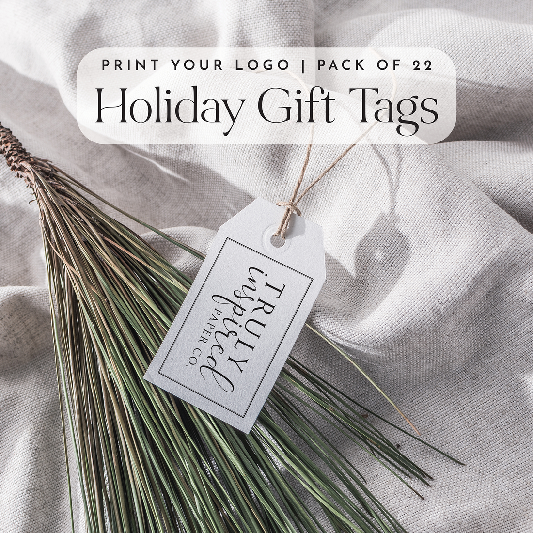 Holiday Gift Tags | Pack of 22 | Print Your Logo