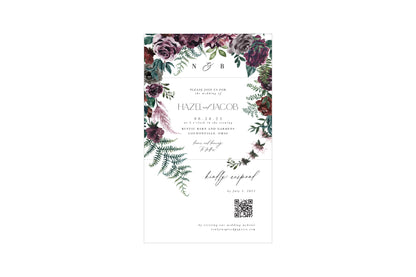 Moody Floral Seal &amp; Send Invitation