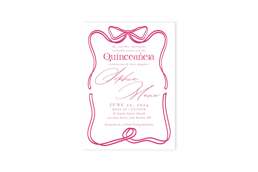 Pink Bow Quinceañera