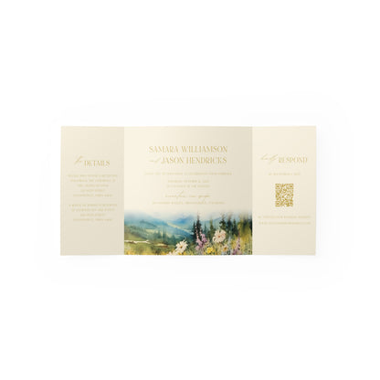 Sunshine Mountains Gate Fold Invitation