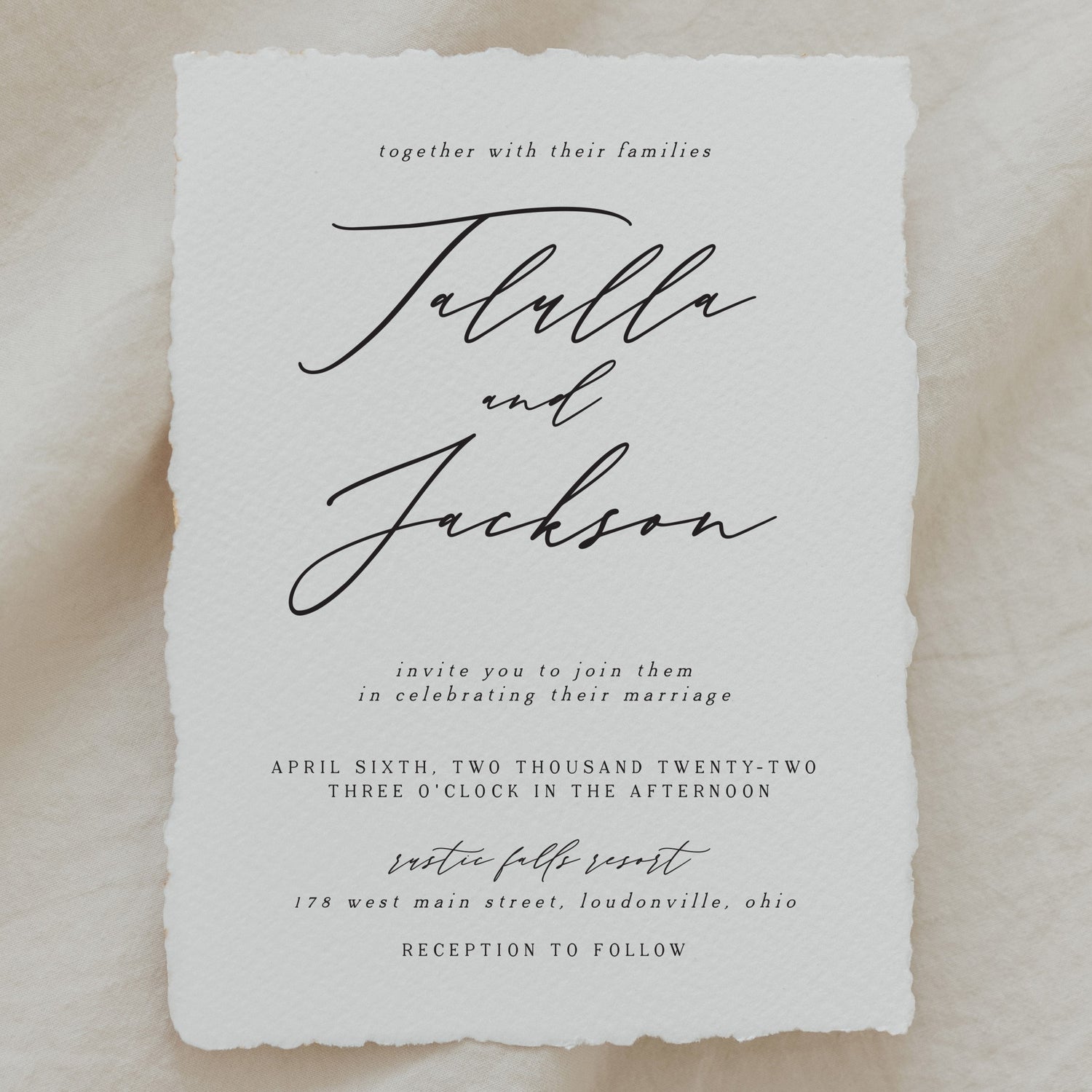 Deckled Edge Talulla Invitation