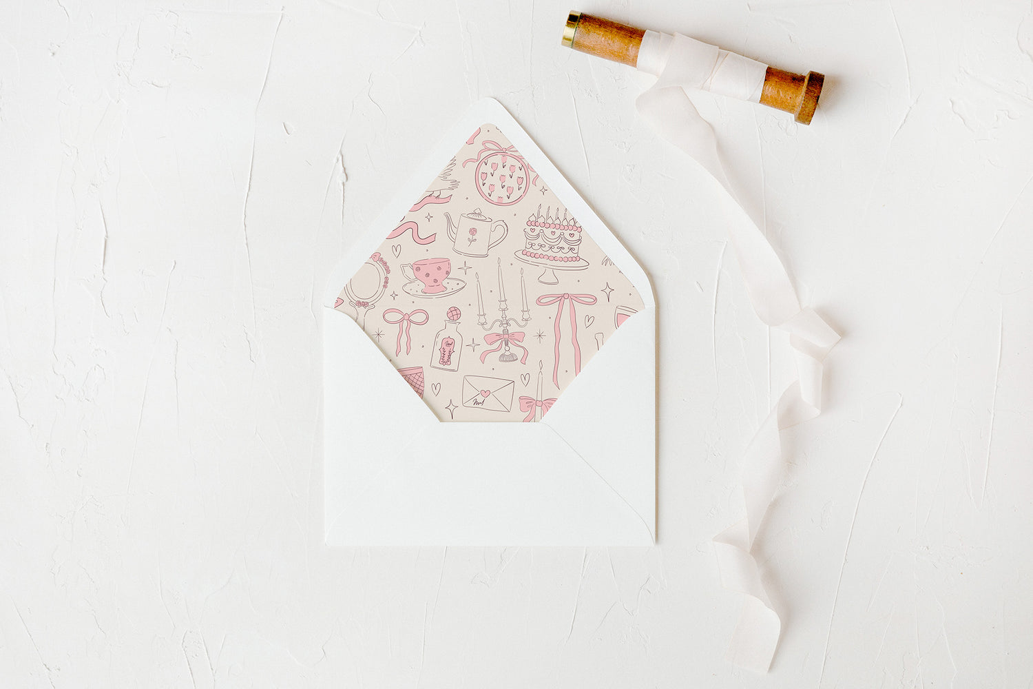 Whimsical Wedding Envelope Liners