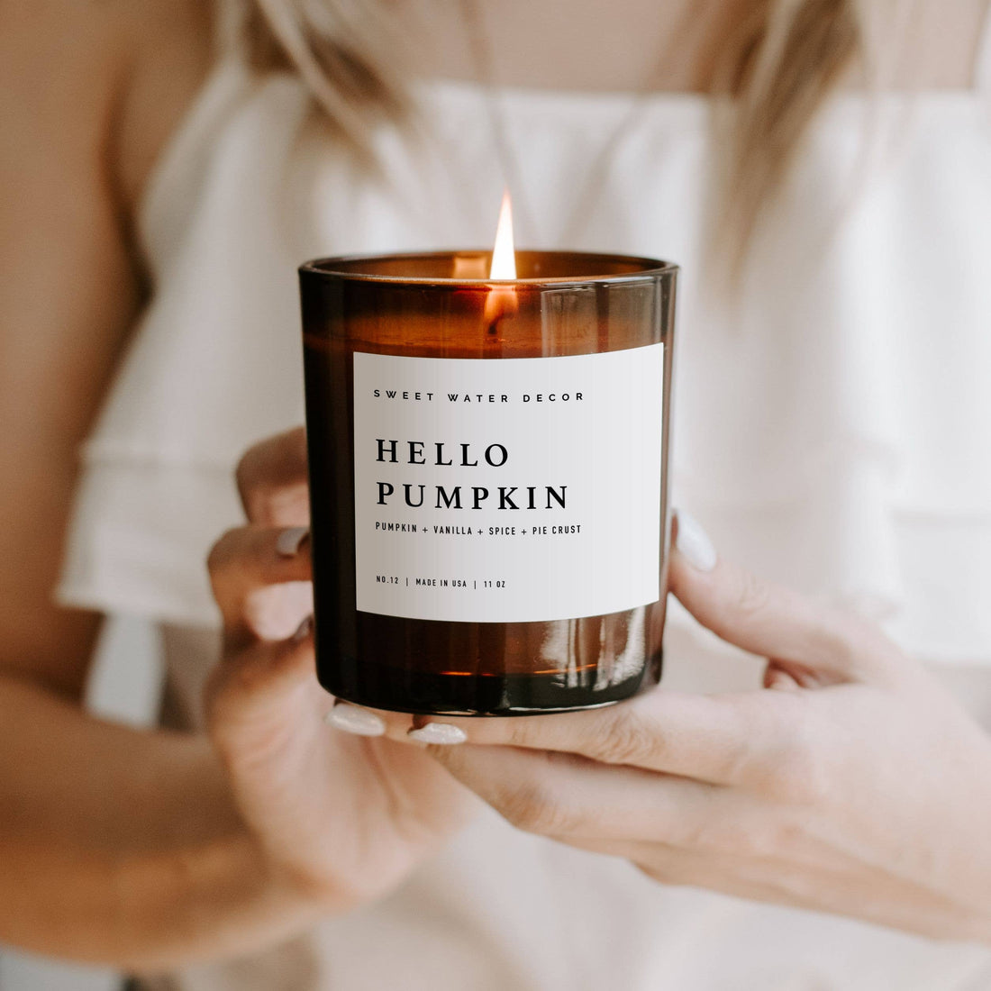 Hello Pumpkin 11 oz Soy Candle - Fall Home Decor &amp; Gifts