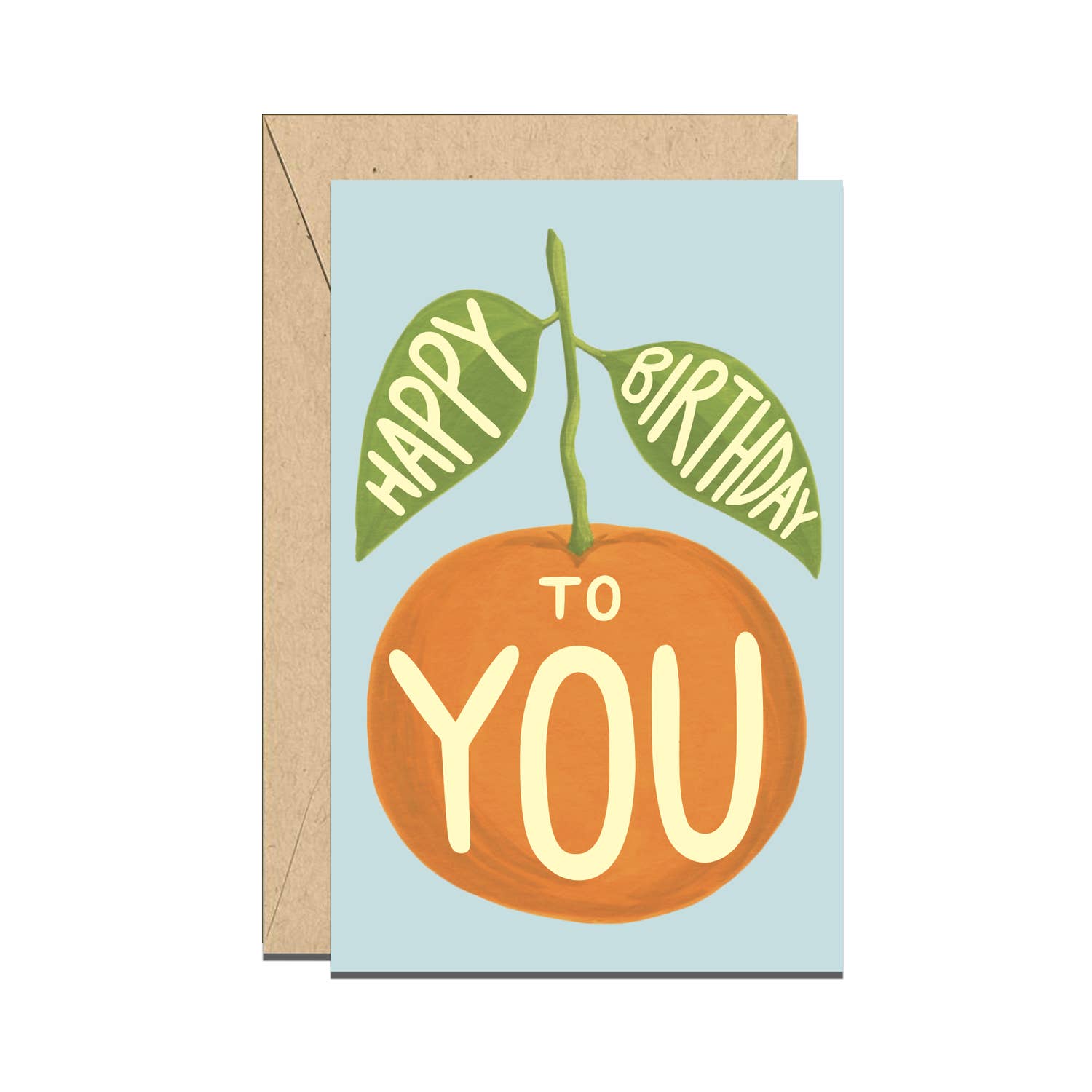 Clementine Orange Citrus Fruit Birthday Mini Enclosure Card