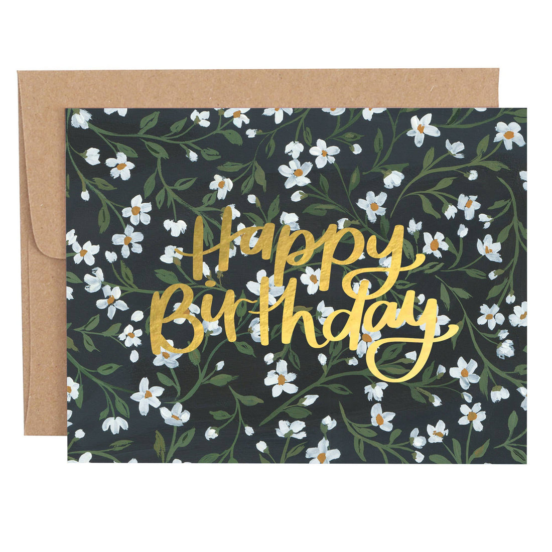 Vintage Floral Birthday Greeting Card